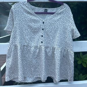 Shein peplum heart shirt